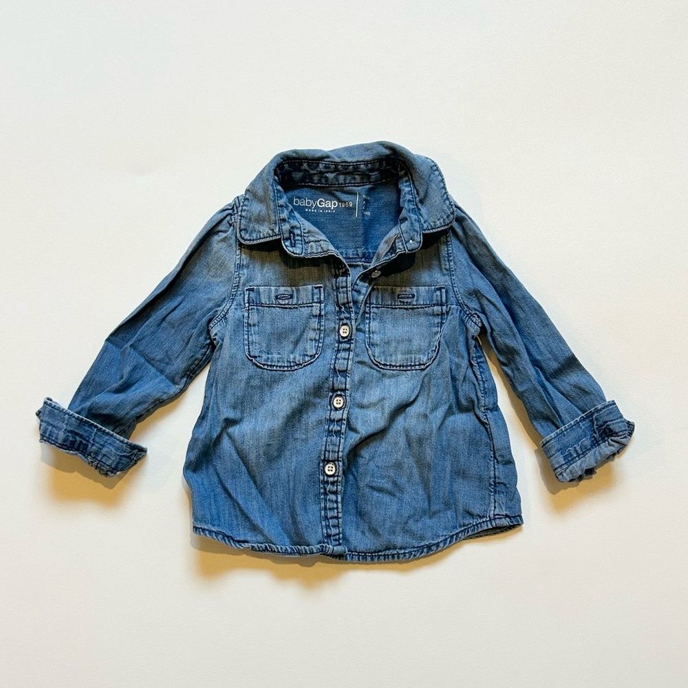 BabyGap Toddler Girls Denim Button Down Top Size 2T